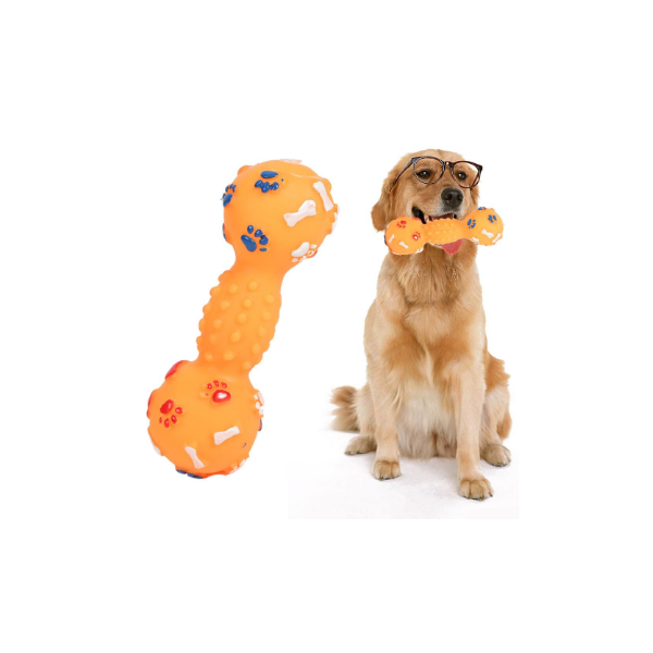 Duradero Squeaker Dog Chew Toy Dinosaurio Linda Forma de Perro Juguetes interactivos para Mascotas TOPofly Juguetes para Mascotas Molar 