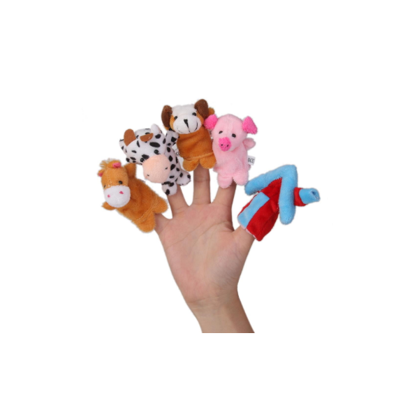 Schnauzer KESOTO Marioneta de Mano Títeres de Animales de Peluche Modelo de Lobo/Conejo/Jirafa/Tigre Juego Educativo Temprano para Bebés Niños 