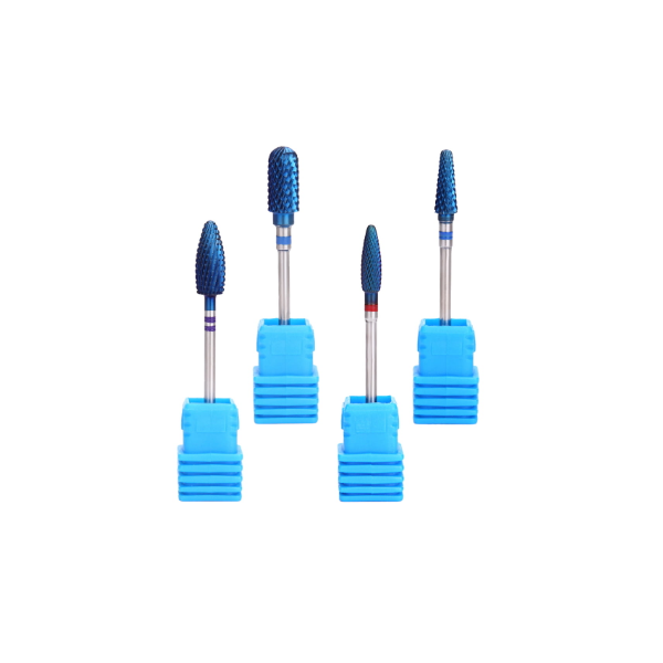Nail Bits Acrílico S Removal Manicura Eléctrica Head Set 4 Bits Azules Zulema Broca Para Uñas Profesional