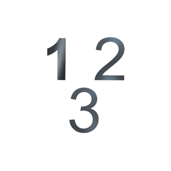 3 Uds Señales De Número De Puerta 1 2 3 Plac Dígitos De Dirección De Habitación De Casa De Acero Ino Baoblaze Número De Casa