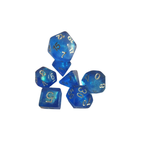 Azul Purpúreo GWHOLE 7 Piezas Dados Poliédricos Dados para Juegos de rol y Mesa Dungeons y Dragons DND RPG MTG con Bolsa Negra 