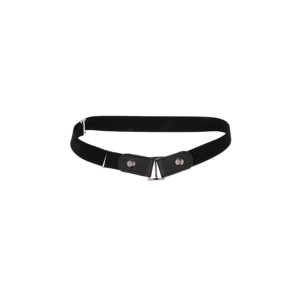 Cinturón Unisex Transparente Cintura Plástica Hombres Mujeres Negro Colcomx Cinturón Ajustable Sin Hebilla