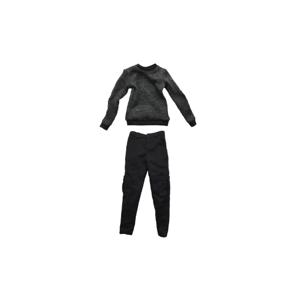 Escala 1/6 Traje De Casuales Camiseta Negro Pantalones Deportivos Para Hombre 12 Pulgadas Modelo Acc Sunnimix Figura De Acción Suéter De Punto