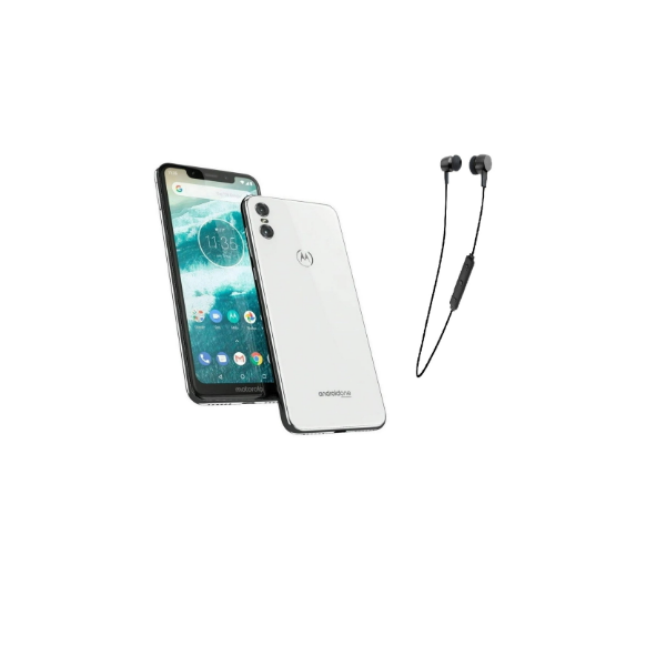 Motorola One 64 Gb Blanco 4 Gb Ram + Audífonos Bluetooth Deportivos De Regalo Motorola Moto One Blanco + Audifonos