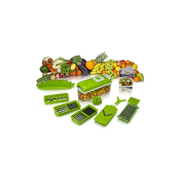 MYBAQ, Picador de verduras, cortador de verduras, picador de alimentos,  cortador de verduras multifuncional, picador de verduras con recipiente.  -5.12
