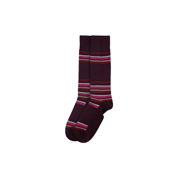 Calcetines De Vestir De Rayas Bloqueadas Para Hombre Alfani Burgundyberry 10-13 Alfani Dress Socks