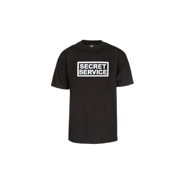 Camiseta Negra De Servicio Secreto Xx-grande Aaa Camiseta De Manga Corta
