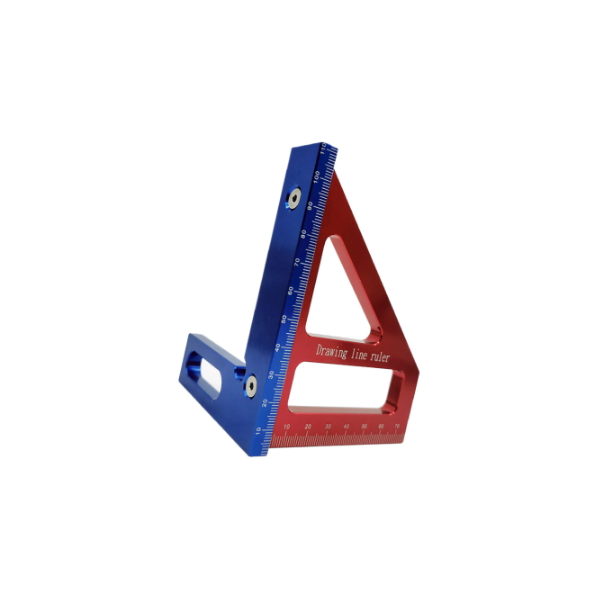 Reg Triangur De Inglete De Aleación De Aluminio Herramienta De Medición Azul Rojo Zulema Regla De Medición