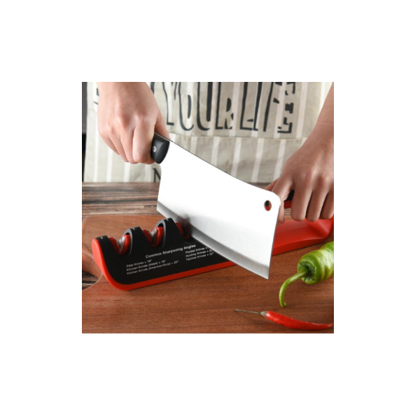 CHUANGOU Mini Afilador Afilador De Cuchillos de Cocina Portátil para Accesorios De Afilado De Cuchillos Negro 