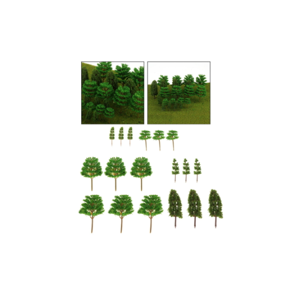Mezclados Árboles de Tren para DIY Paisaje Modelo árboles en Miniatura PIQIUQIU 25PCS Ferrocarril Árboles Arquitectura Hacer Maquetas de Paisajes 