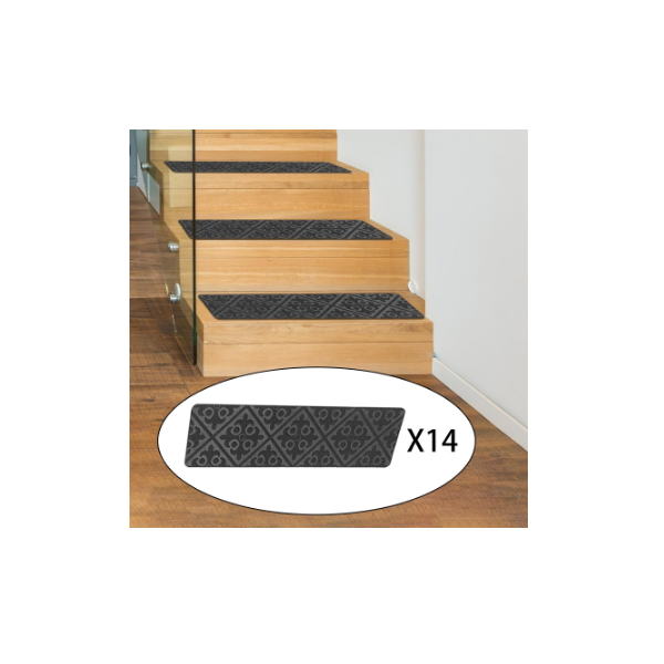 Alfombra Rectangular para Caminar sobre escaleras Silicona, 1 Unidad GJXY 26x65cm Azul 