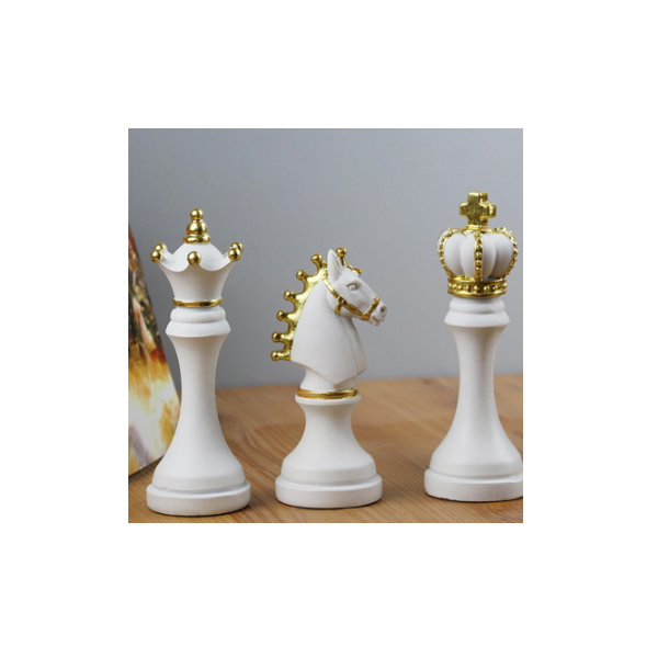 Caballo 14.2x11.4x27cm MagiDeal Piezas de ajedrez de Resina estatuas de King Queen Knight Figuras de Juego de ajedrez Piezas de estatuillas de Juego de ajedrez Internacional 