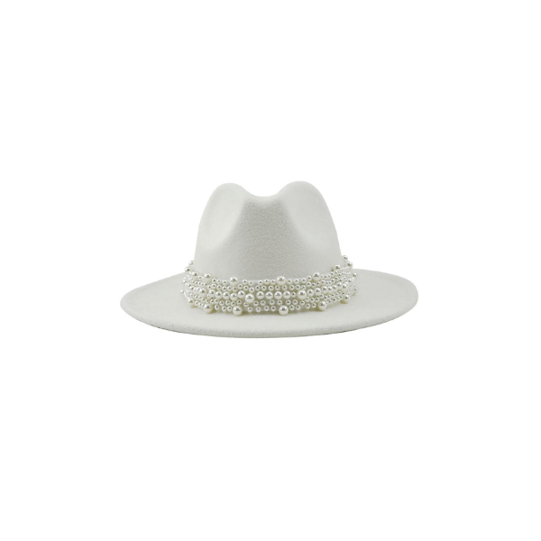 Dianzan Sombrero De Fedora con Cadena De Oro Unisex Ancho Color Sólido Sombrero Jazz Hat Otoño Invierno Panamá Hat Gentleman Hat 
