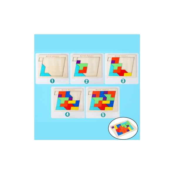 Tangram Puzzle mimisasa Tangram Rompecabezas Cubo magnético 360 IQ Modelos Juguetes educativos para niños 