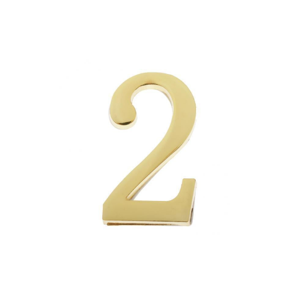 2 Números De Puerta Digitales De Metal Dorado Placa De Buzón Para Casa Número 2 Para Exteriores Cuticat Señal De Número De Puerta Para El Hogar
