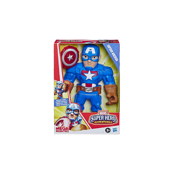 Figura De Acción Hasbro Mega Mighties Capitán América 25 Cm