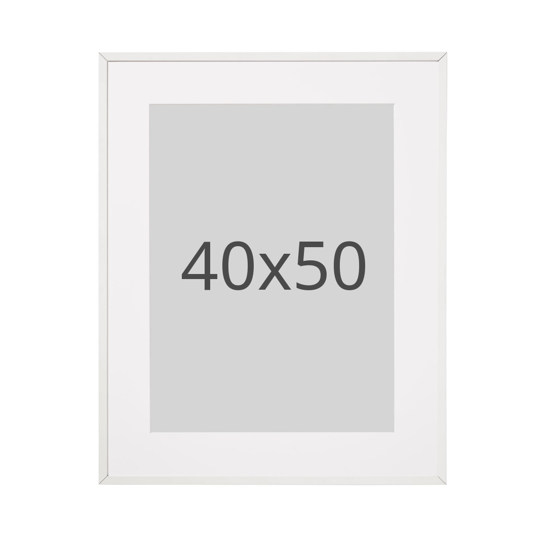 IKEA LOMVIKEN ram, vit, 40x50 cm