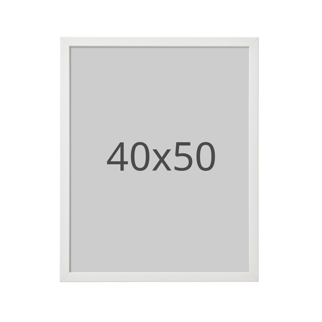 IKEA FISKBO ram, vit, 40x50 cm