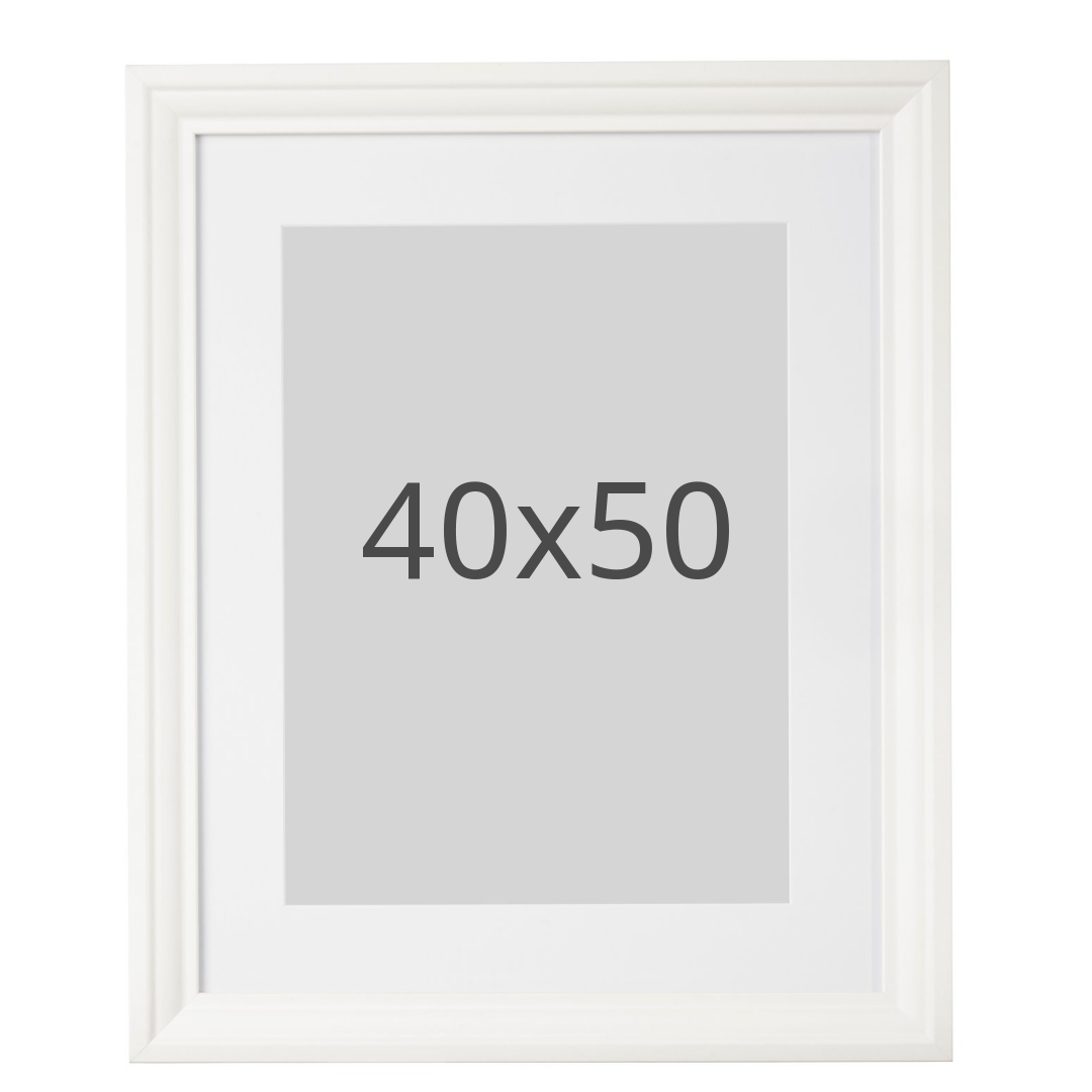 IKEA EDSBRUK ram, vit, 40x50 cm