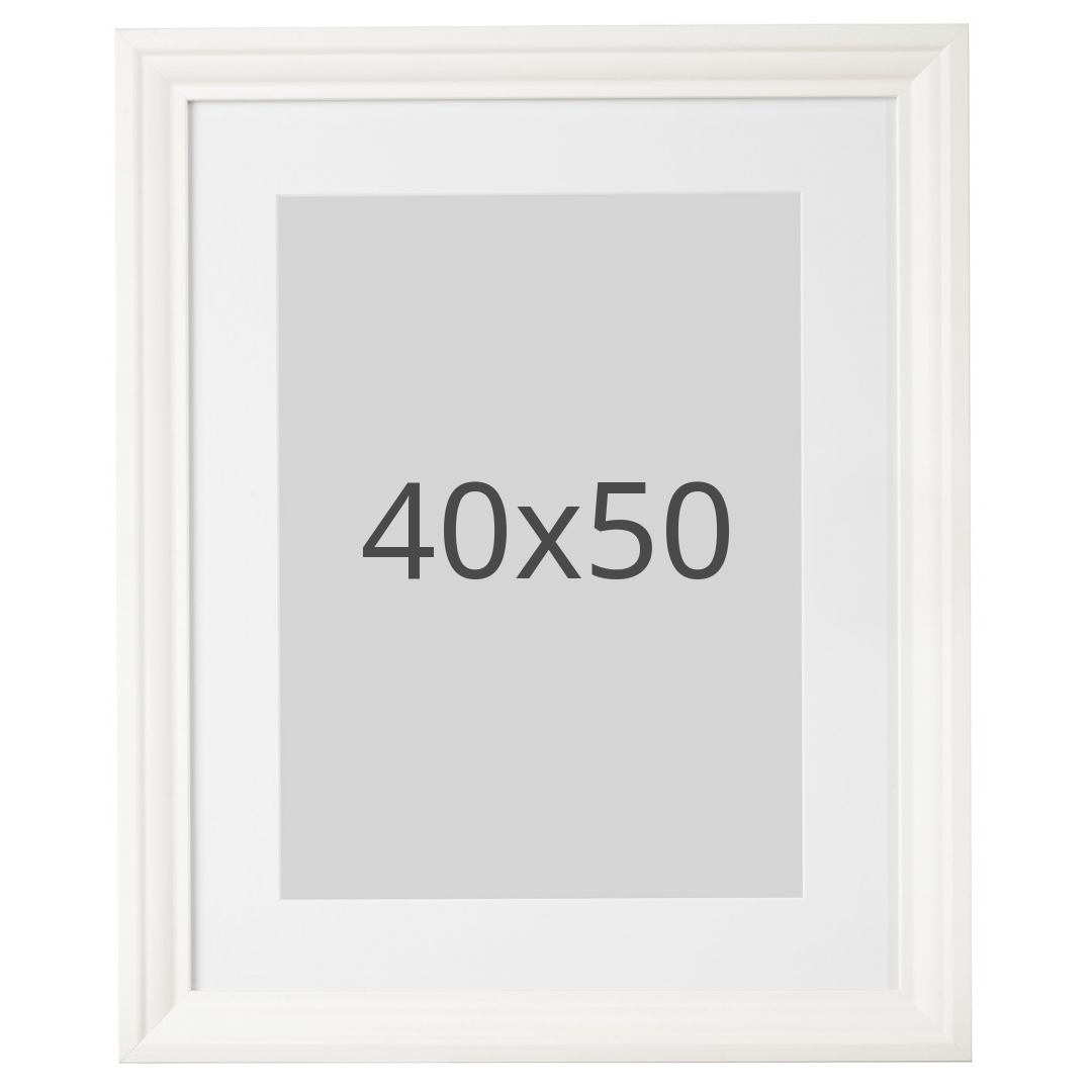 IKEA EDSBRUK ram, vit, 40x50 cm