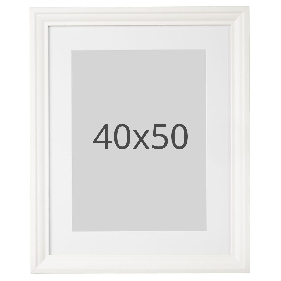 IKEA EDSBRUK ram, vit, 40x50 cm