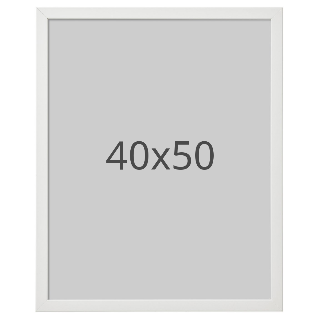 IKEA FISKBO ram, vit, 40x50 cm