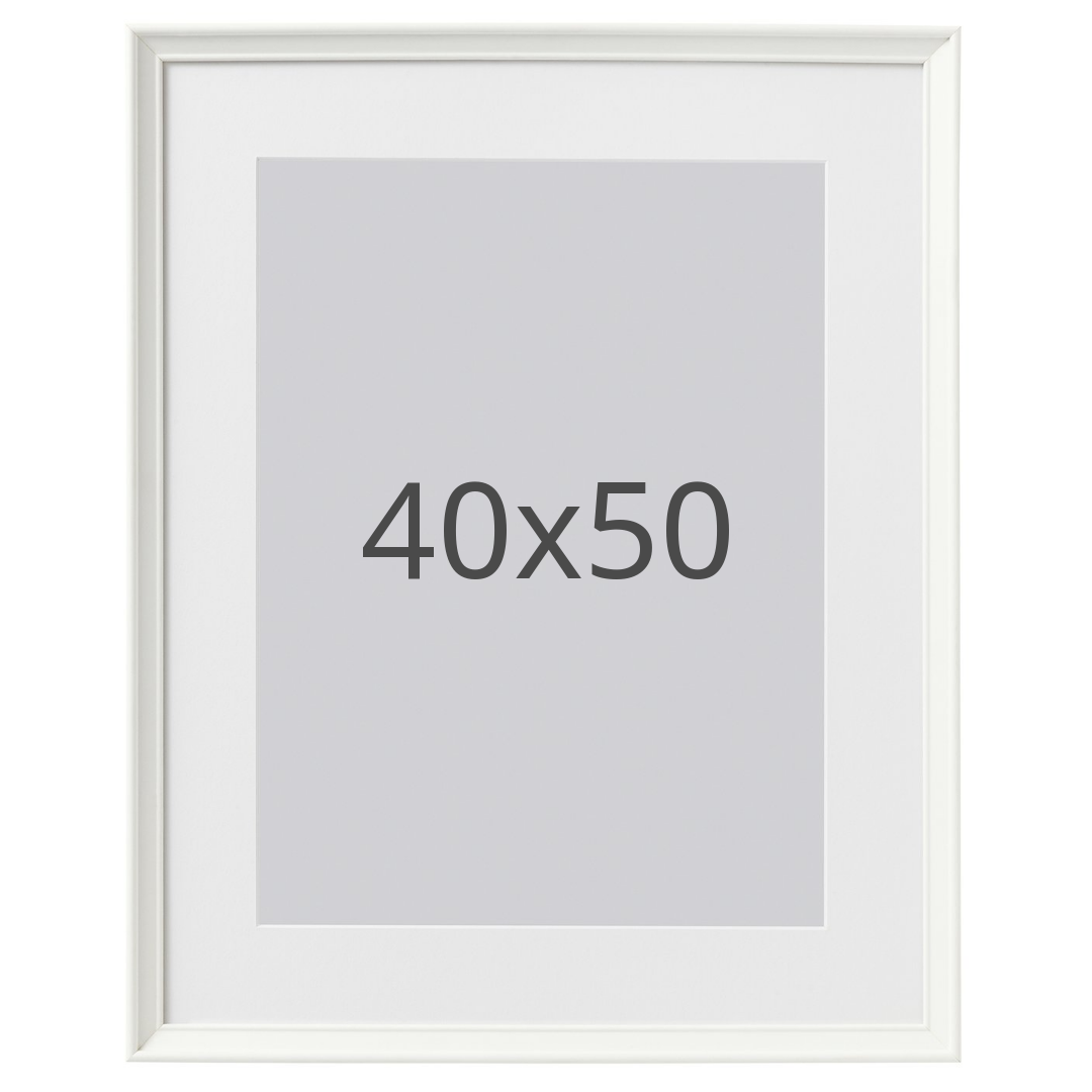 IKEA KNOPPÄNG ram, vit, 40x50 cm
