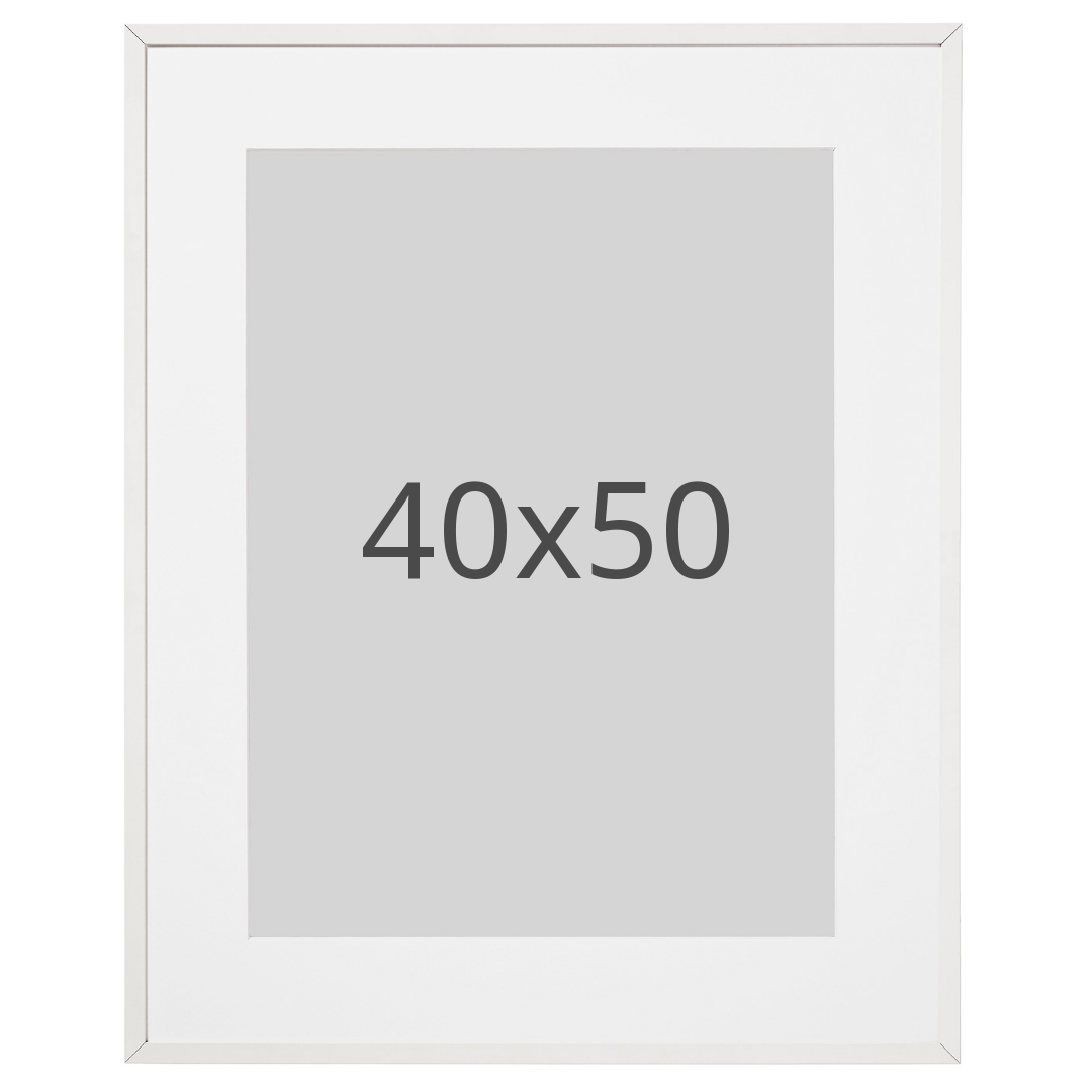 IKEA LOMVIKEN ram, vit, 40x50 cm