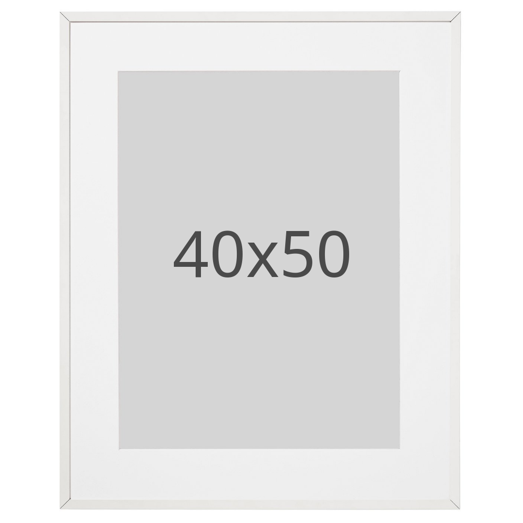 IKEA LOMVIKEN ram, vit, 40x50 cm