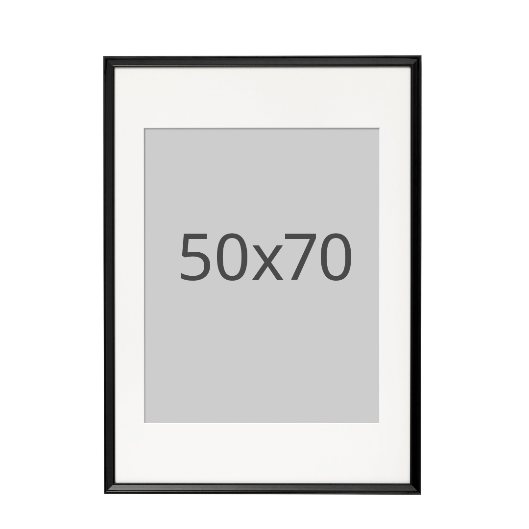 IKEA KNOPPÄNG ram, svart, 50x70 cm