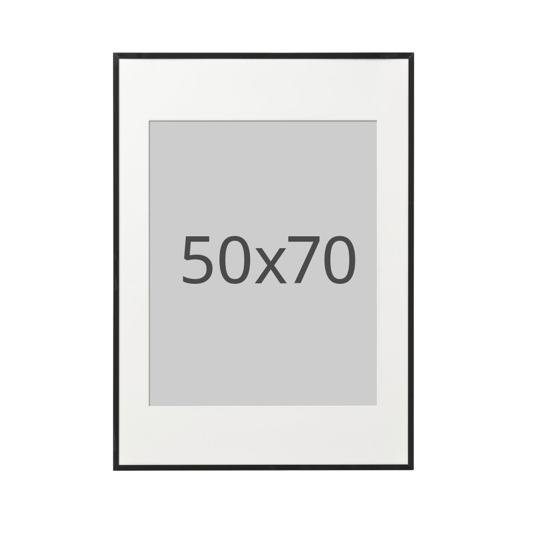 IKEA LOMVIKEN ram, svart, 50x70 cm