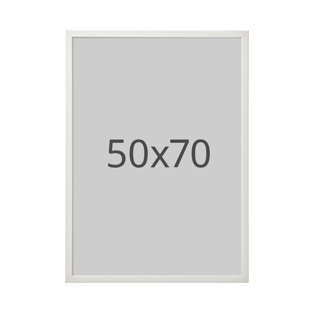 IKEA FISKBO ram, vit, 50x70 cm