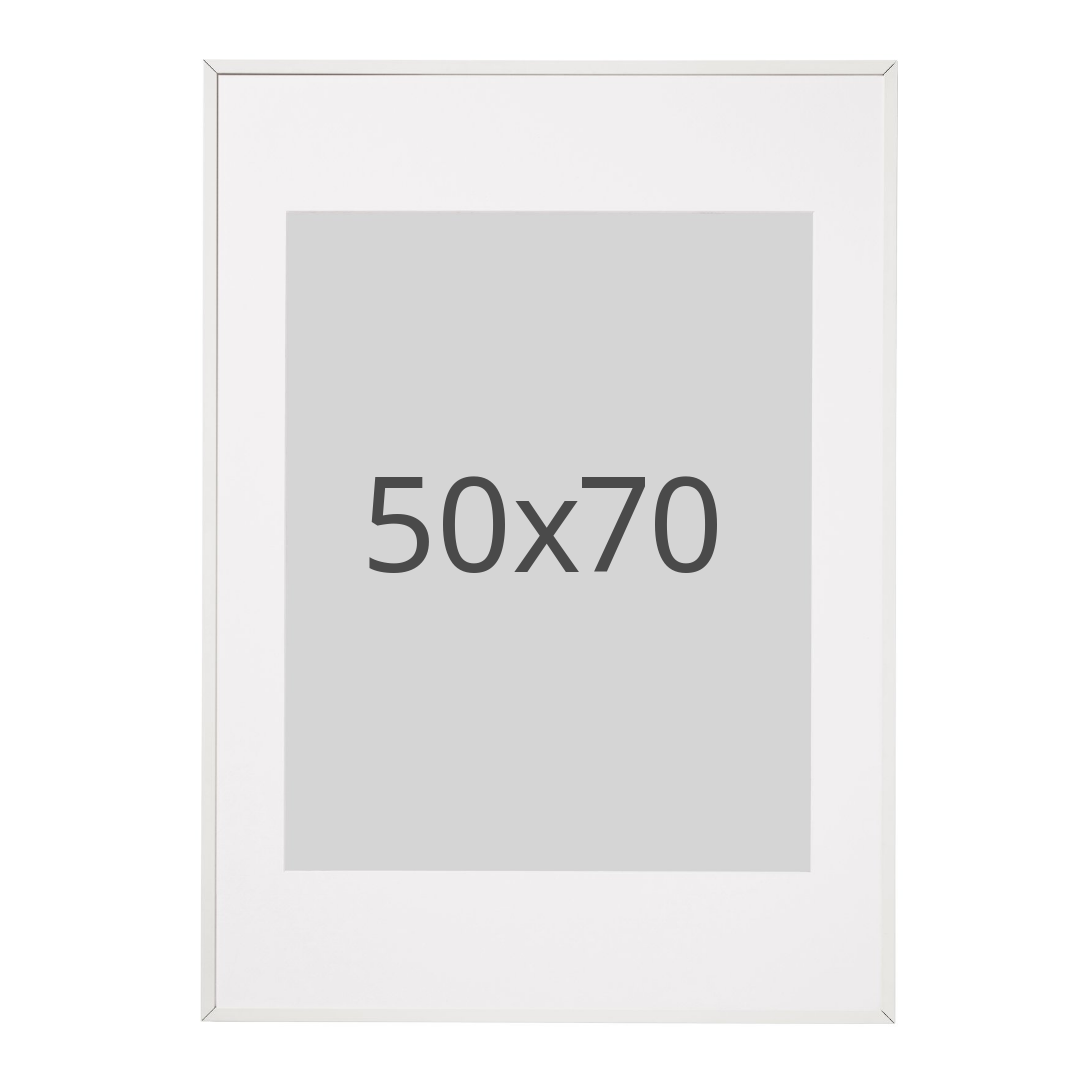 IKEA LOMVIKEN ram, vit, 50x70 cm