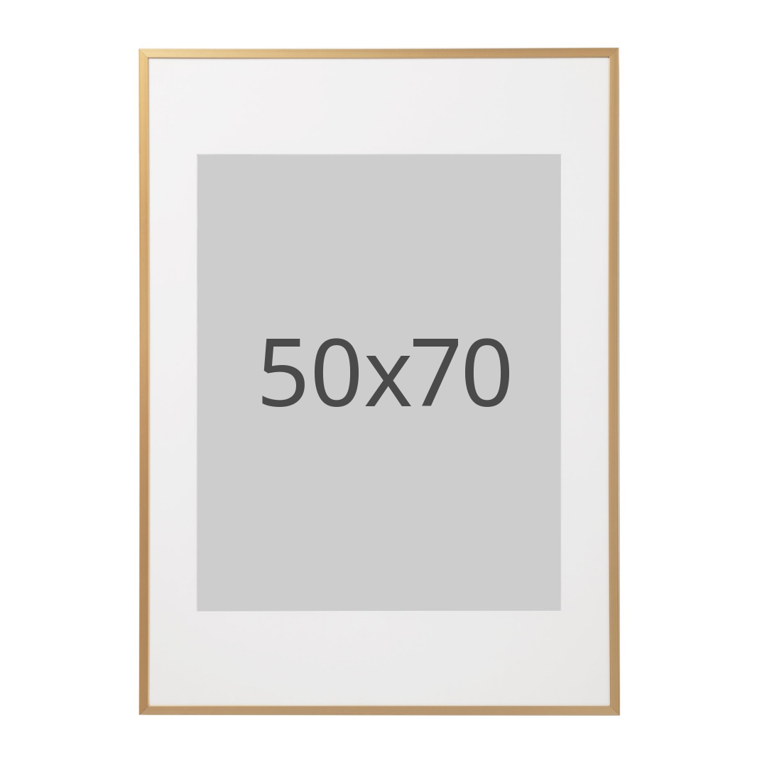 IKEA LOMVIKEN ram, guldfärgad, 50x70 cm