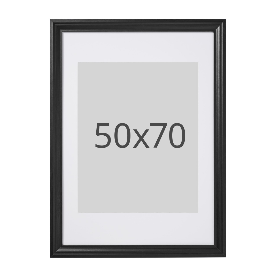 IKEA EDSBRUK ram, svartlaserad, 50x70 cm