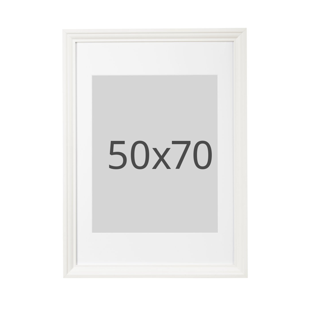 IKEA EDSBRUK ram, vit, 50x70 cm
