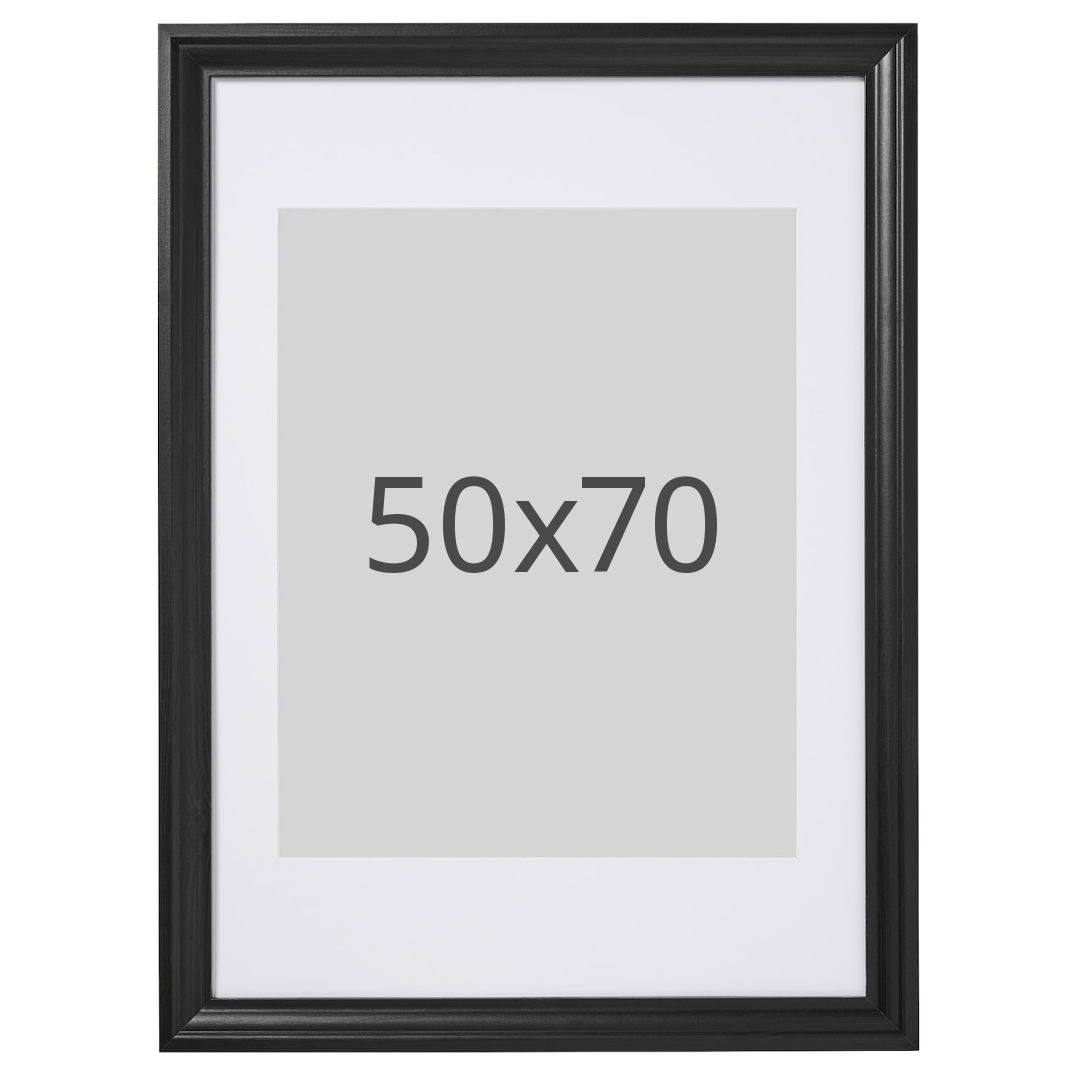 IKEA EDSBRUK ram, svartlaserad, 50x70 cm