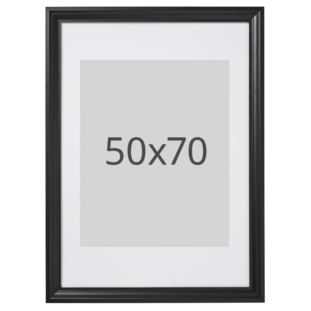 IKEA EDSBRUK ram, svartlaserad, 50x70 cm