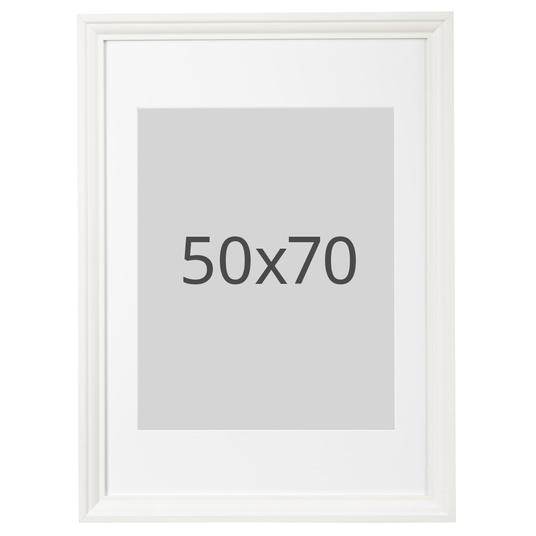 IKEA EDSBRUK ram, vit, 50x70 cm