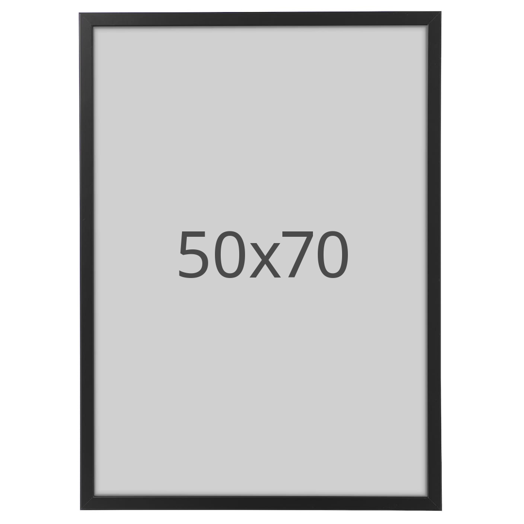 IKEA FISKBO ram, svart, 50x70 cm