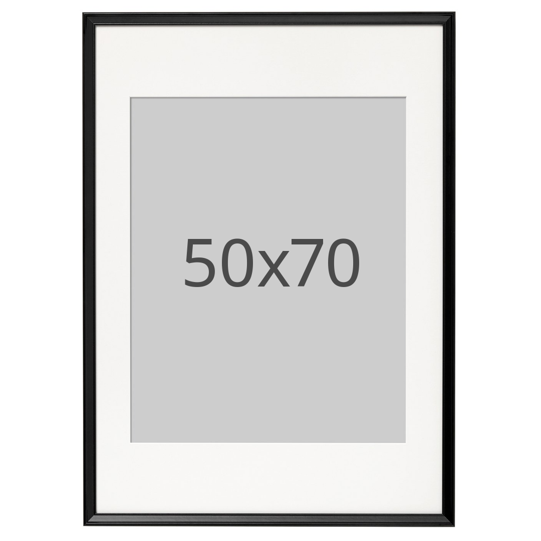IKEA KNOPPÄNG ram, svart, 50x70 cm