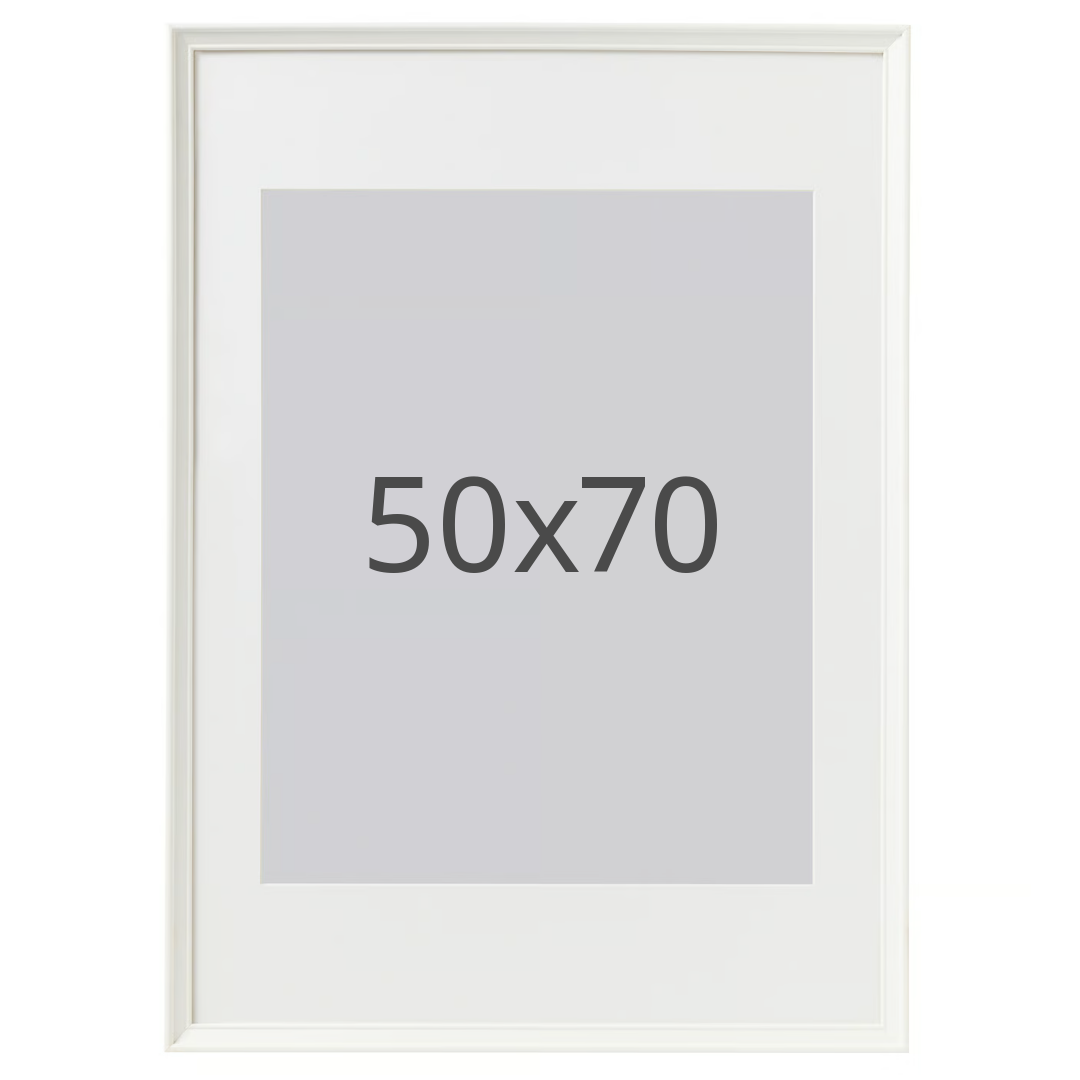 IKEA KNOPPÄNG ram, vit, 50x70 cm