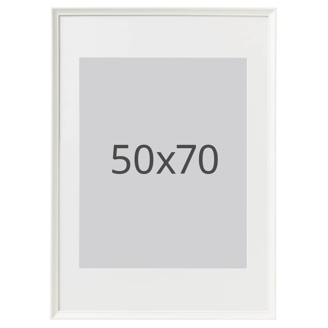 IKEA KNOPPÄNG ram, vit, 50x70 cm