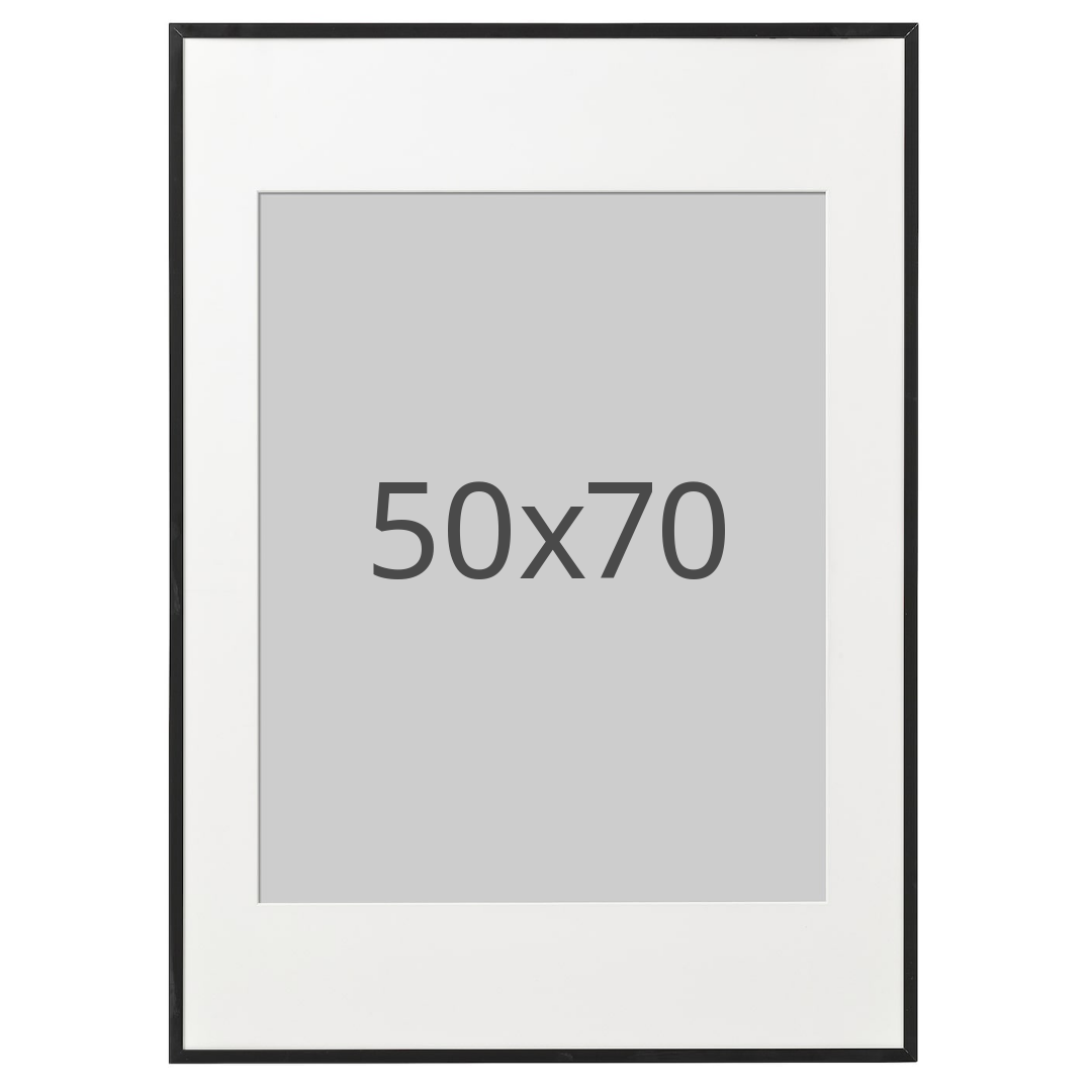 IKEA LOMVIKEN ram, svart, 50x70 cm
