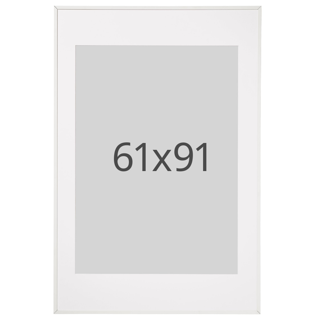 IKEA LOMVIKEN ram, vit, 61x91 cm