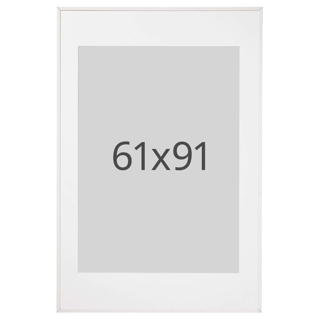 IKEA LOMVIKEN ram, vit, 61x91 cm