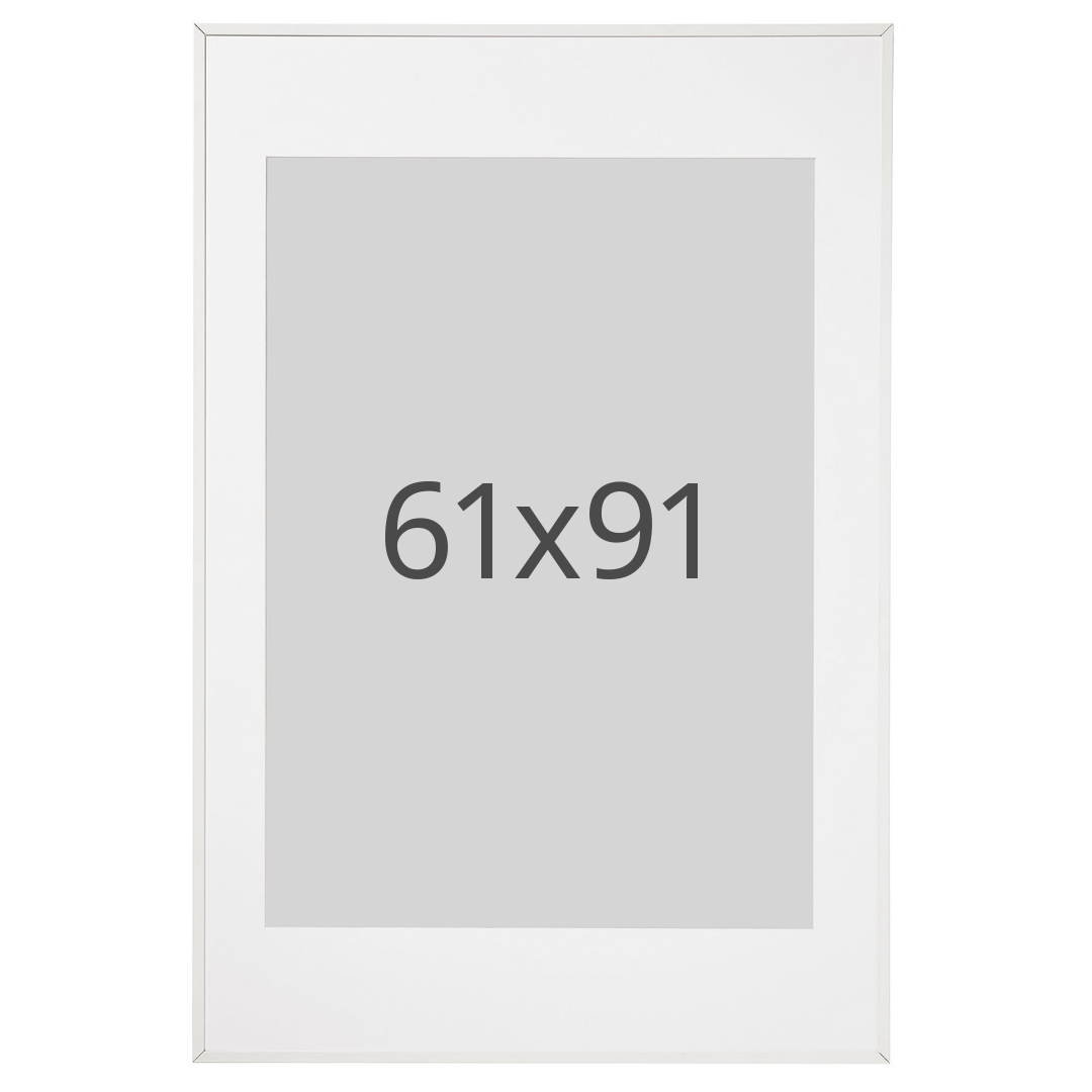 IKEA LOMVIKEN ram, vit, 61x91 cm