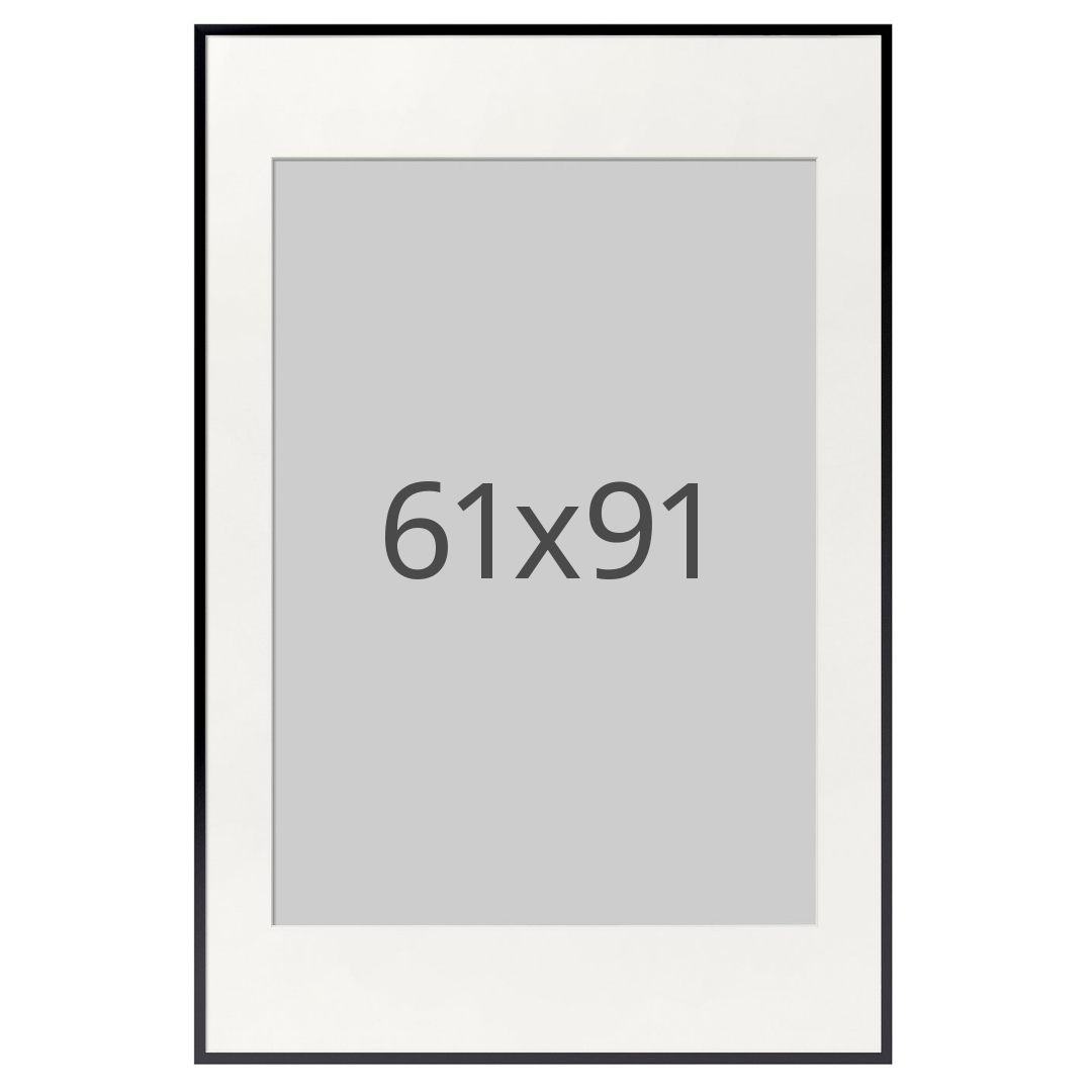 IKEA LOMVIKEN ram, svart, 61x91 cm