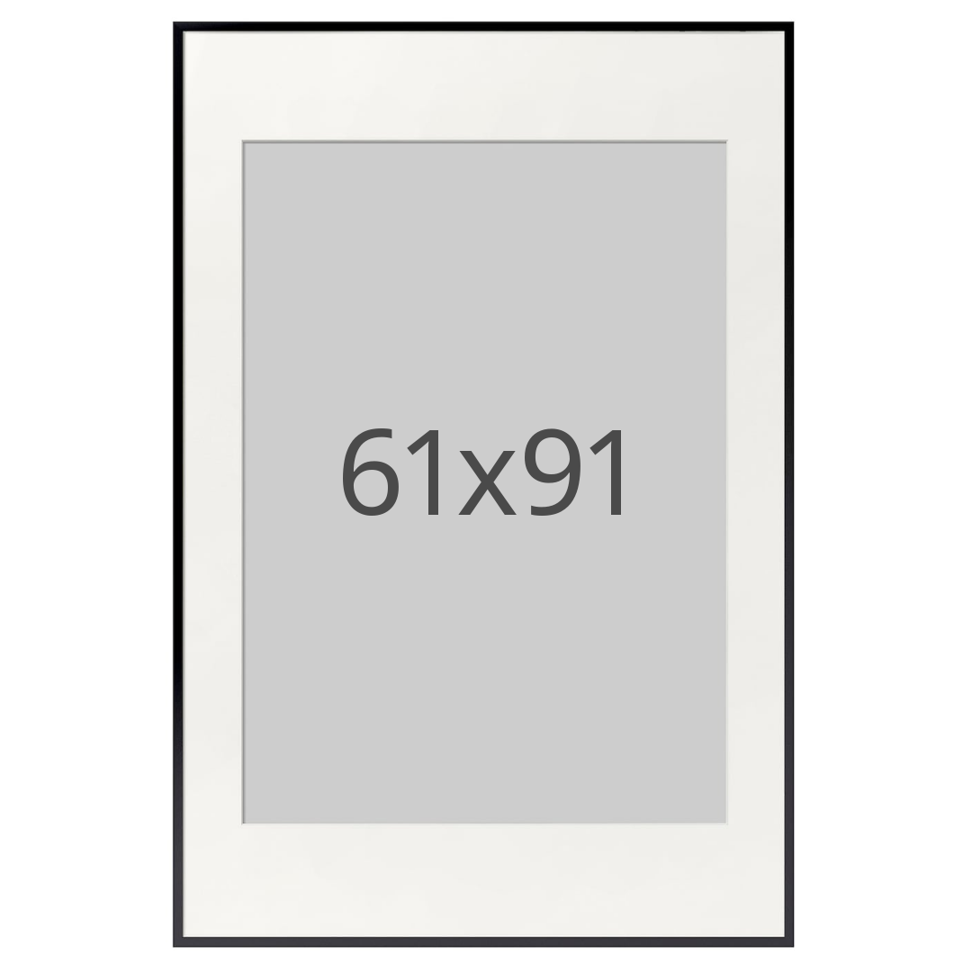IKEA LOMVIKEN ram, svart, 61x91 cm
