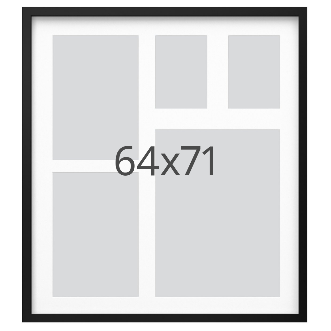 IKEA RÖDALM ram för 5 bilder, svart, 64x71 cm